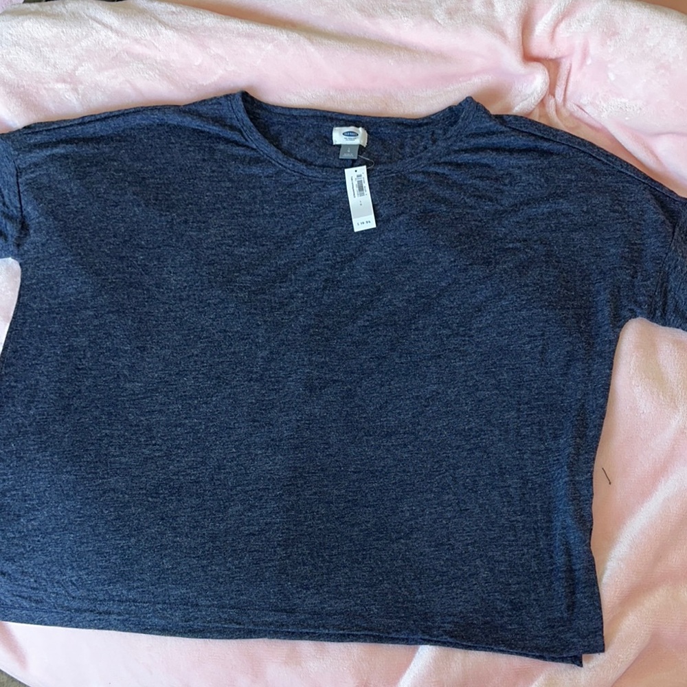 Old Navy Blue Short Sleeve Tee Casual Knit‎